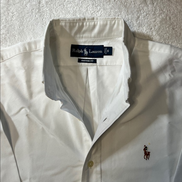 Ralph Lauren Men's White Button Down Shirt, Custom Fit Size S - Picture 6 of 7